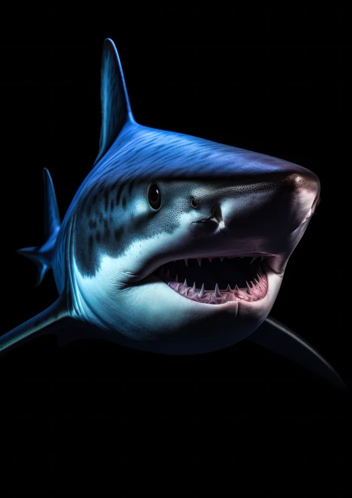 Tablou canvas: Rechin Realist în Timpul Nopții - Thumbnail 2