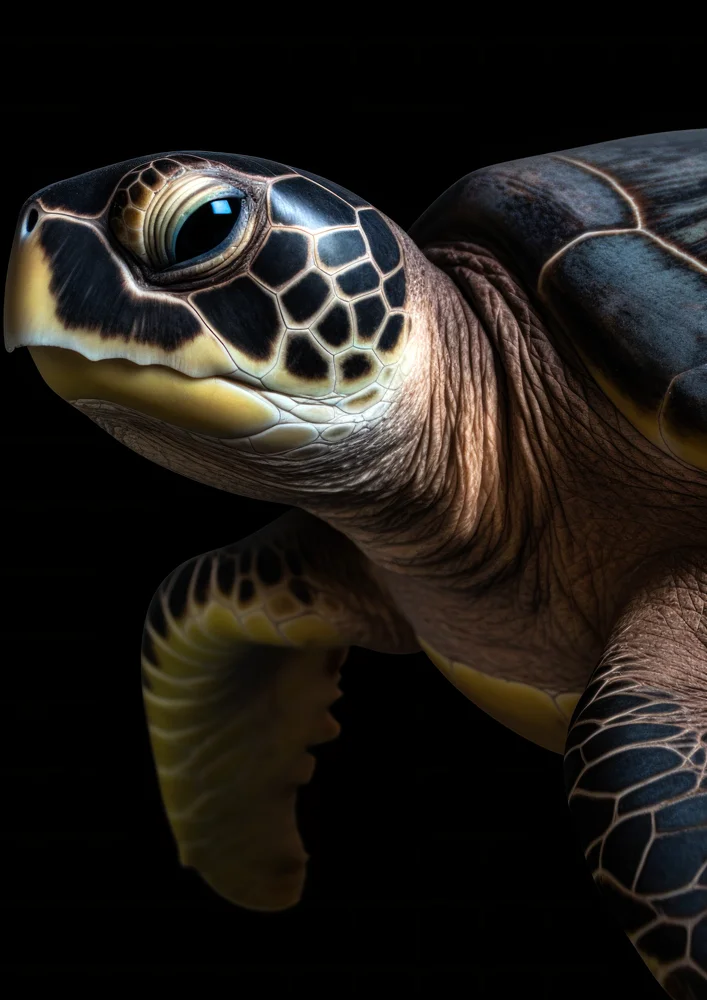 Tablou canvas: Portret Realist de Țestoasă Acvatică (2) - Thumbnail 2