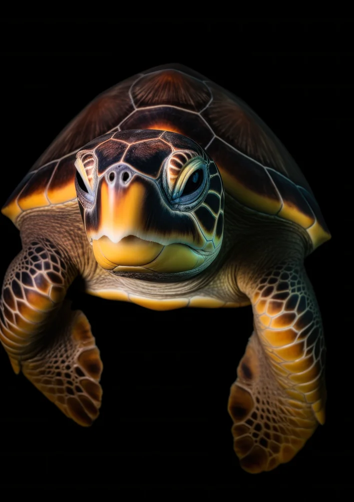 Tablou canvas: Broască Țestoasă Acvatică în Detaliu - Thumbnail 2