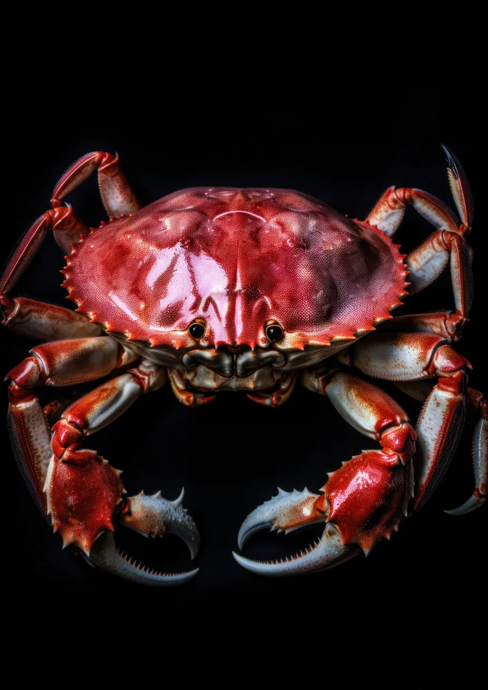 Tablou canvas: Crab Realist pe Fundal Negru - Thumbnail 2