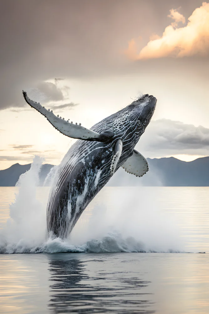 Tablou canvas: Balena Humpback în Săritură Dramatică - Thumbnail 2