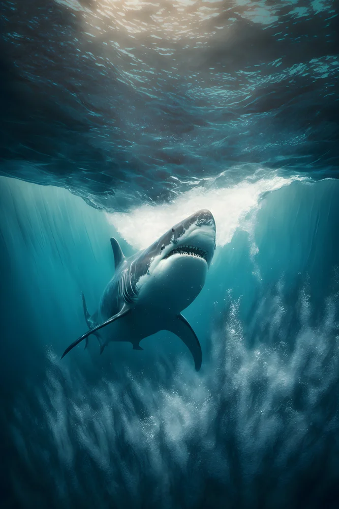 Tablou canvas: Rechin în Adâncurile Oceanului - Thumbnail 2