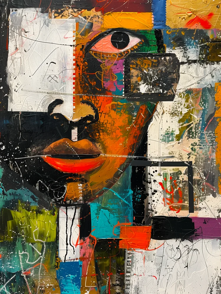 Tablou canvas: Portret Abstract al Culturii Africane - Thumbnail 2