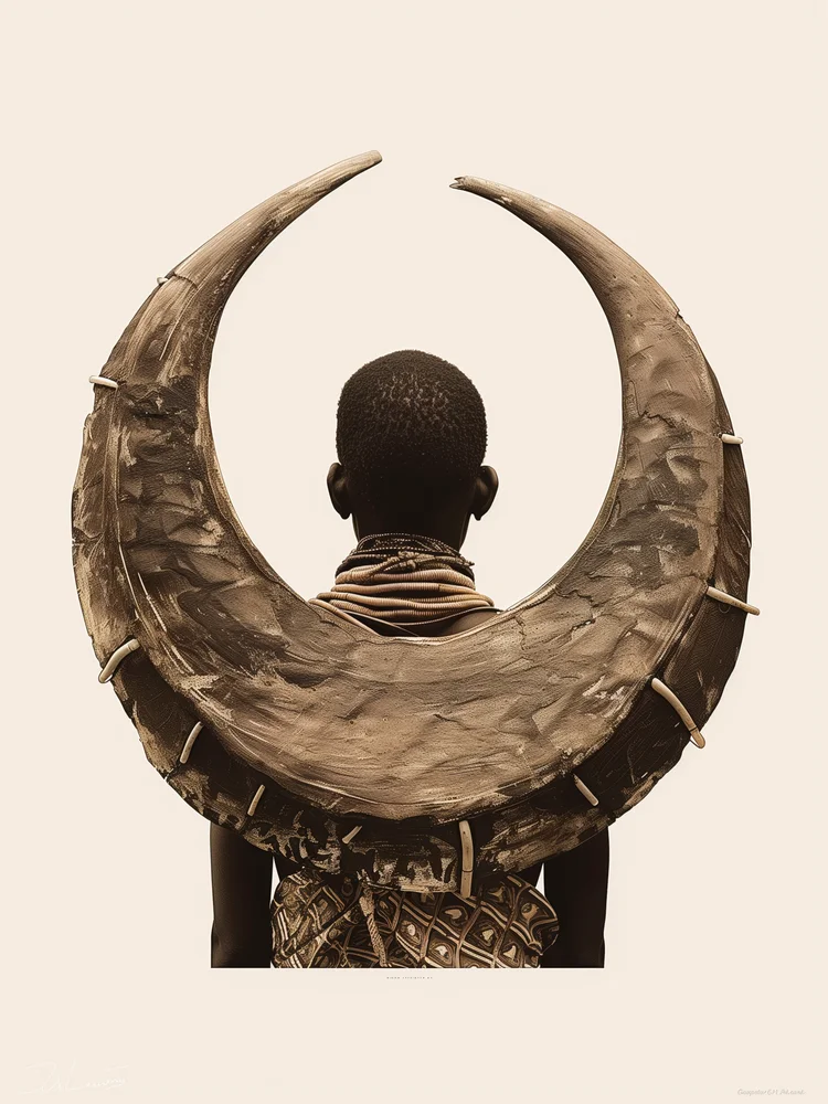 Tablou canvas: Simboluri Africane în Tonuri Pământii - Thumbnail 2