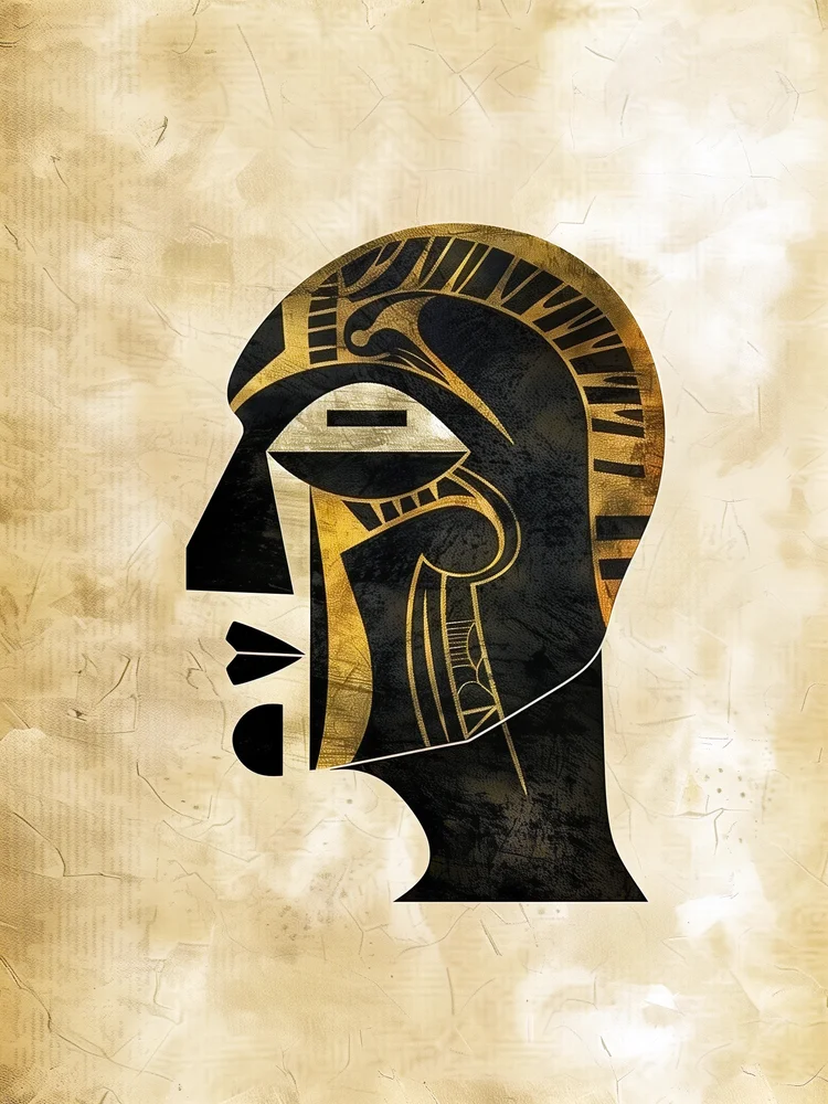 Tablou canvas: Portret Abstract de Inspirație Africană - Thumbnail 2