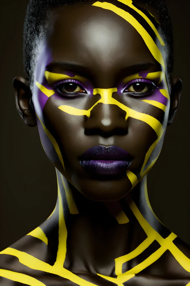 Tablou canvas: Portret Cultural cu Accente Vii - Thumbnail 2