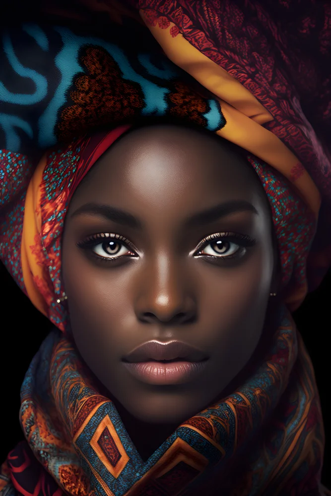 Tablou canvas: Portret Colorat al Culturii Africane (2) - Thumbnail 2