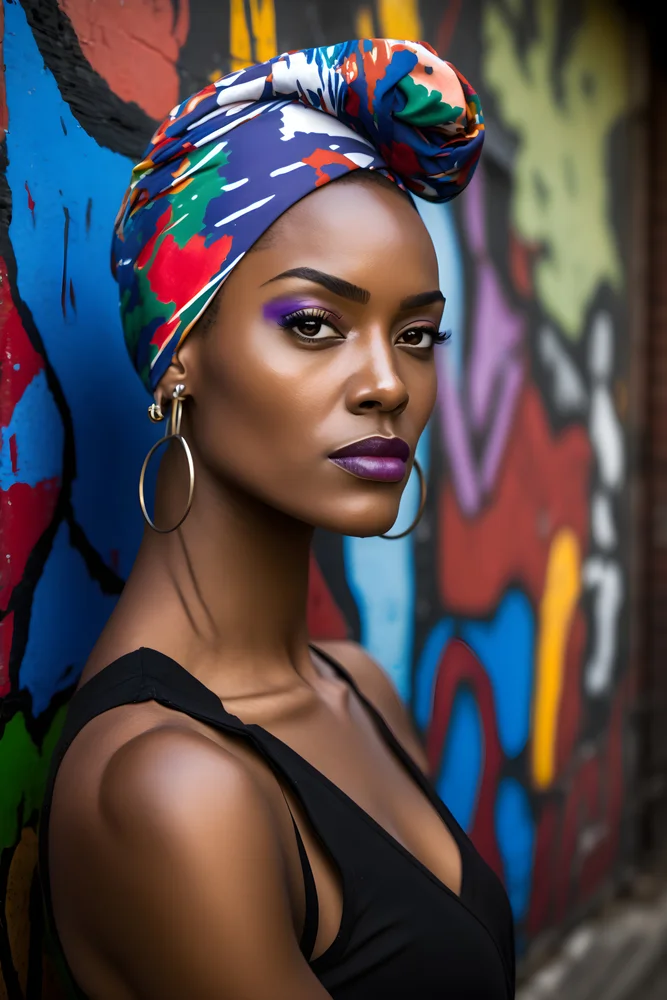 Tablou canvas: Portret Vibrant de Cultură Africană - Thumbnail 2