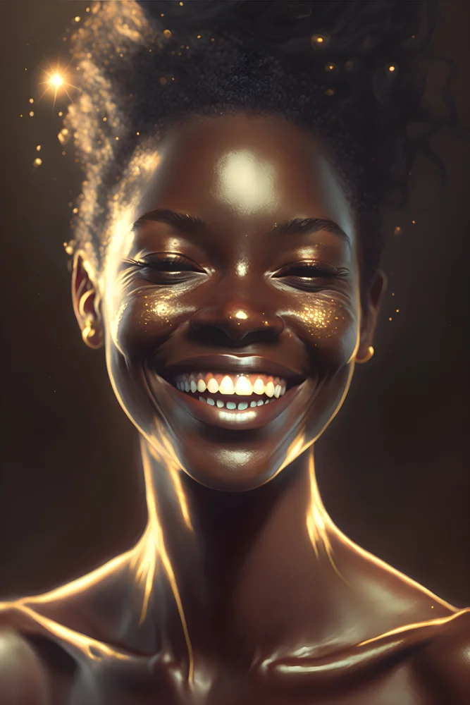 Tablou canvas: Portret Strălucitor de Cultură Africană - Thumbnail 2