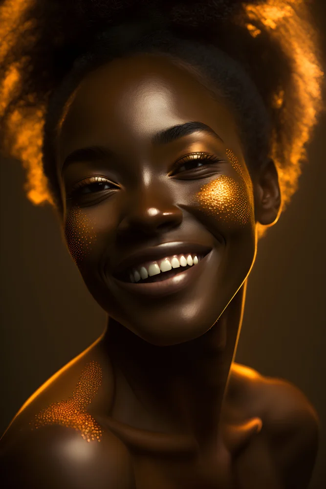 Tablou canvas: Portret Africanc în Lumină Caldă - Thumbnail 2