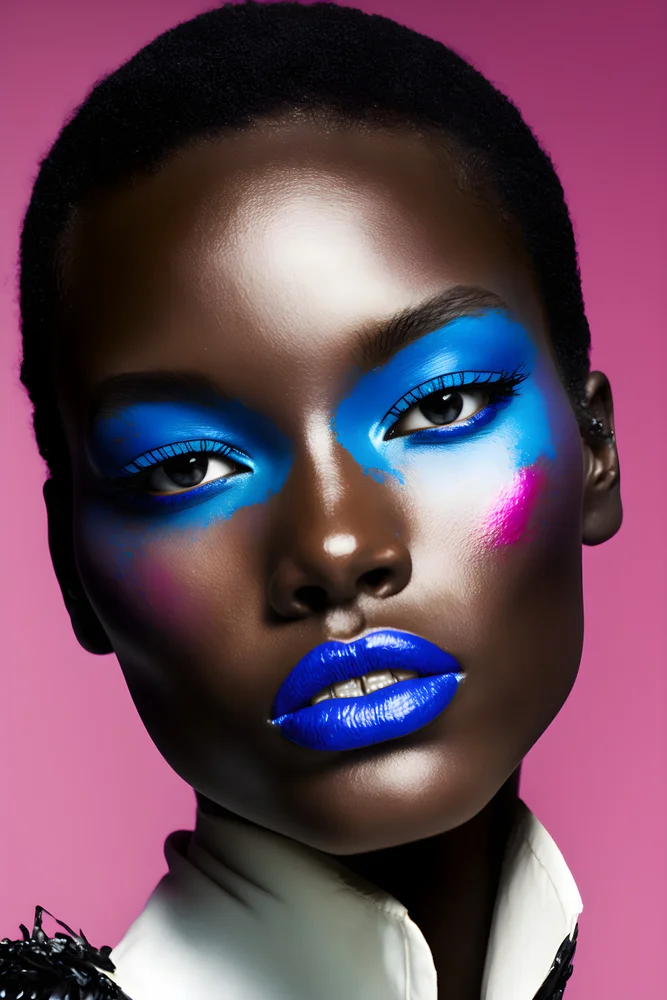 Tablou canvas: Portret Modern în Tonuri Vibrante - Thumbnail 2