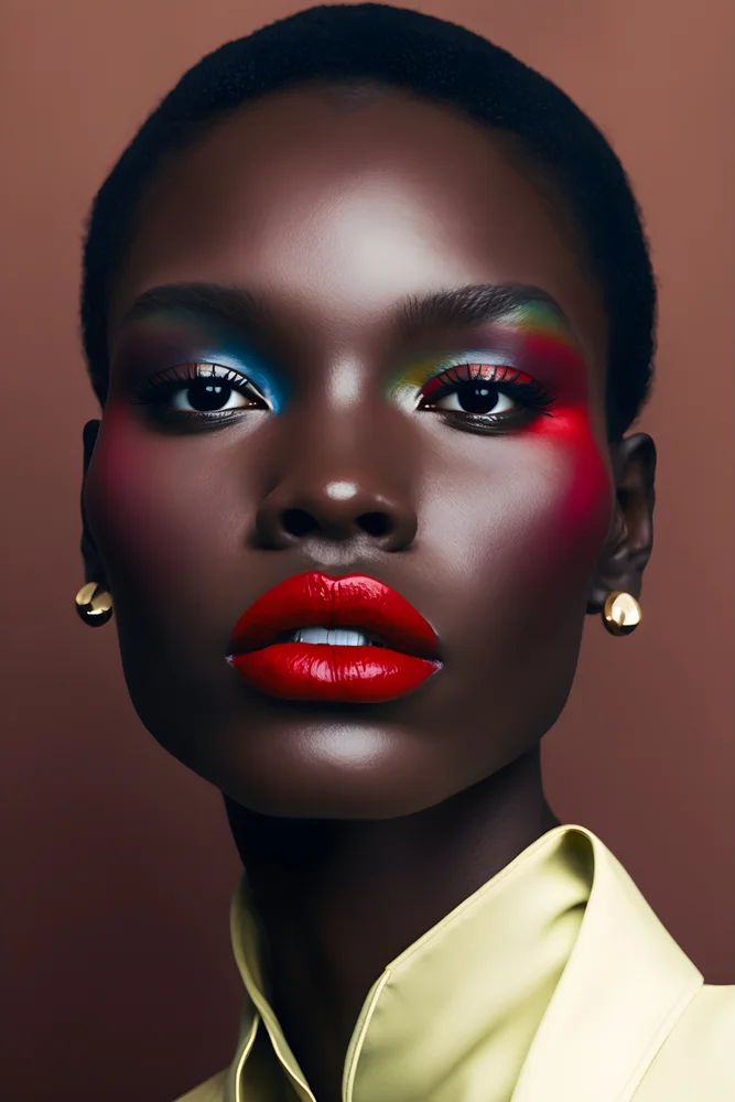 Tablou canvas: Portret Vibrant cu Influențe Africane (2) - Thumbnail 2