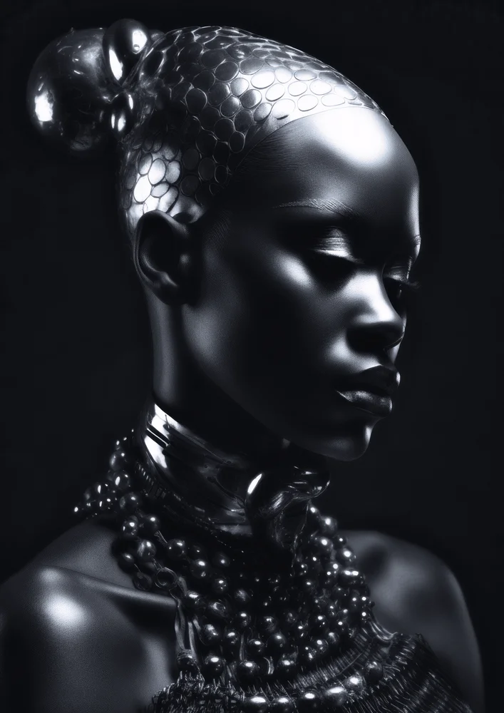 Tablou canvas: Portret Metaforic al Madonei Negre - Thumbnail 2