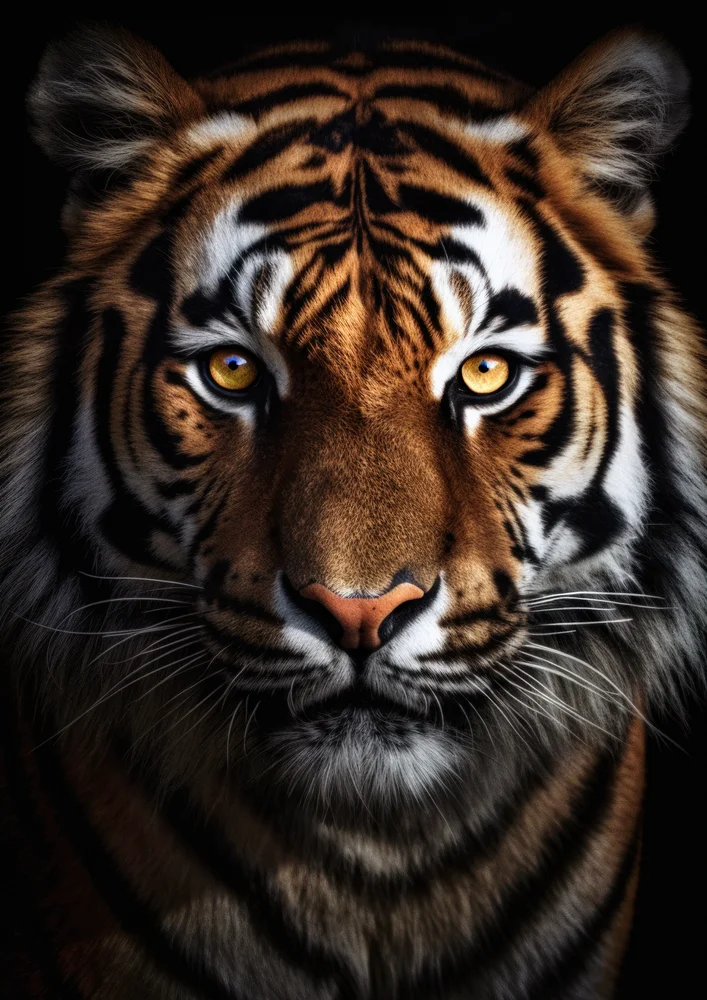 Tablou canvas: Portret Realist de Tigru cu Privire Intensa - Thumbnail 2