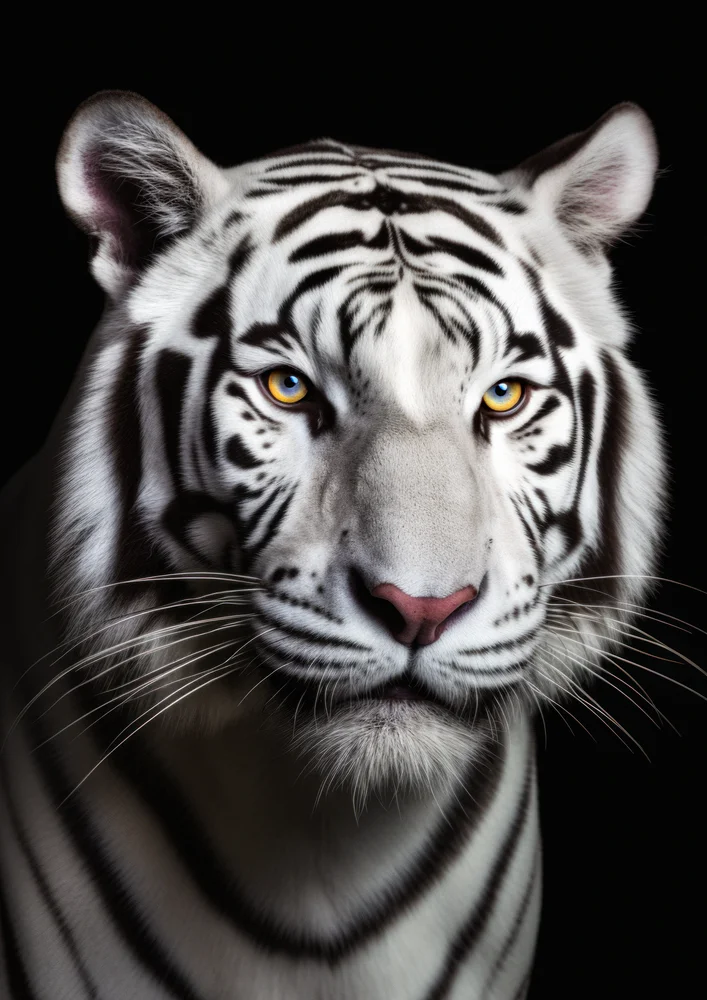 Tablou canvas: Portret de Tigru Alb în Detalii Fine (2) - Thumbnail 2