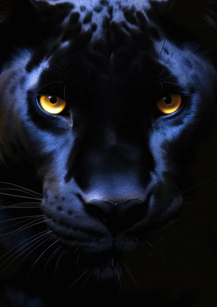 Tablou canvas: Privirea Fascinantă a Panterei Negre - Thumbnail 2