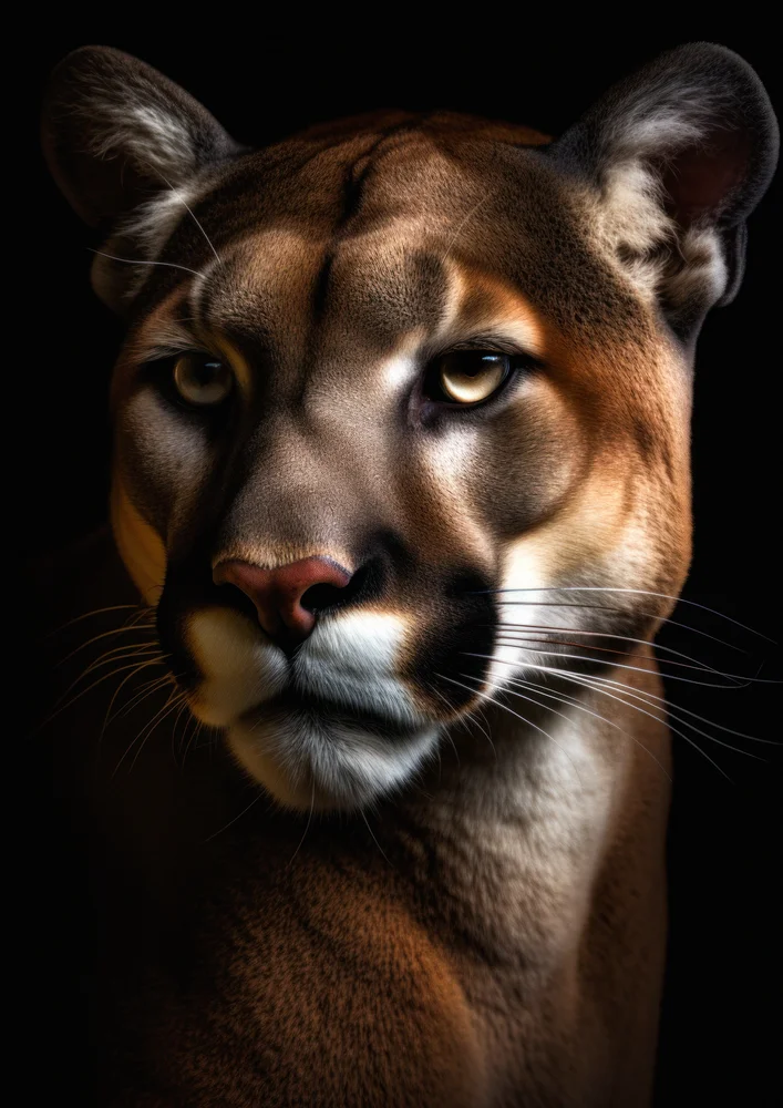 Tablou canvas: Portret Realist de Puma în Lumină Caldă - Thumbnail 2