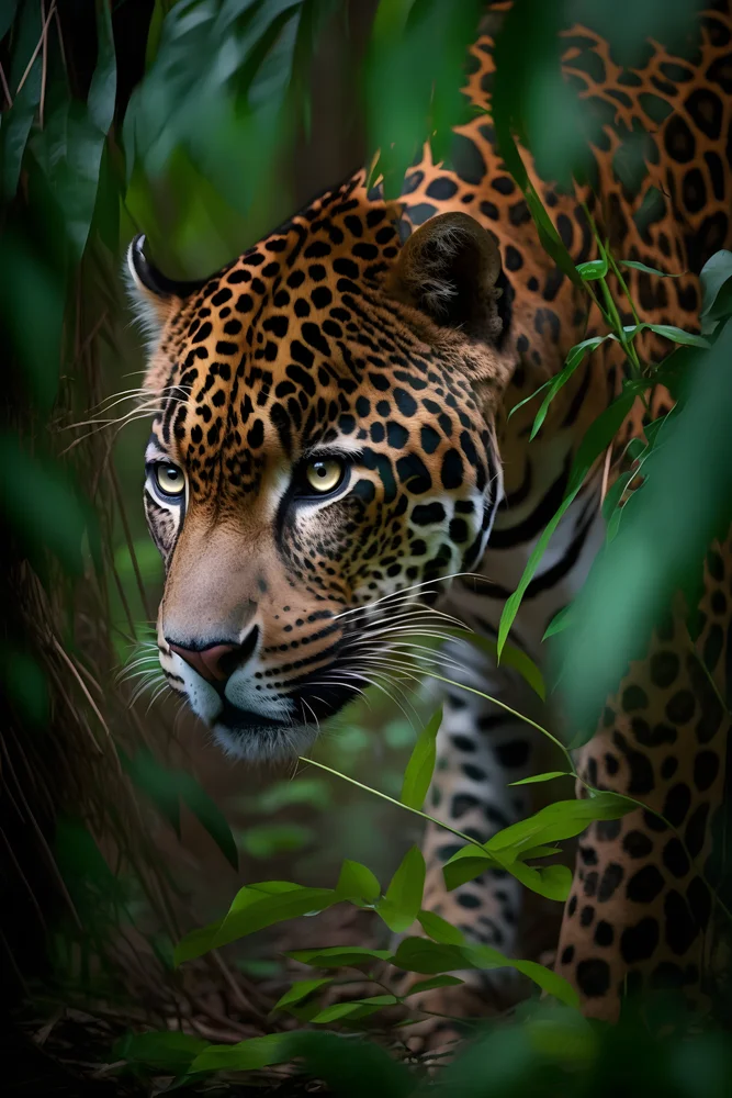 Tablou canvas: Jaguar în Vegetația Tropicală - Thumbnail 2