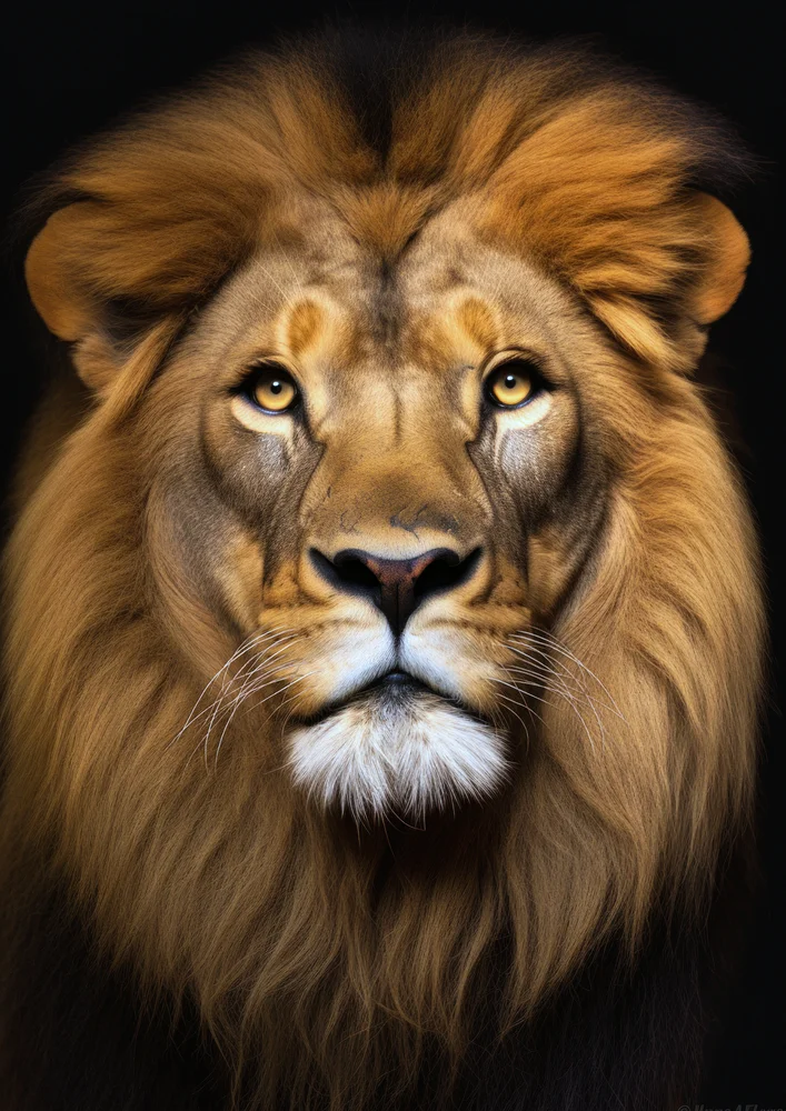 Tablou canvas: Portret Regal de Leu în Prim Plan - Thumbnail 2