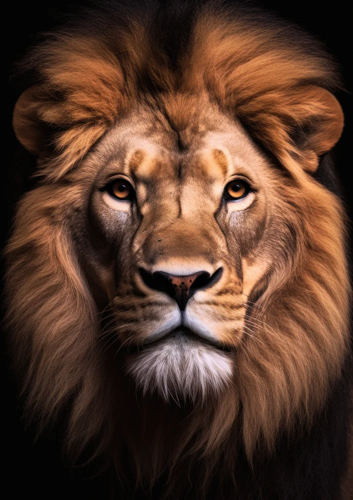 Tablou canvas: Portret de Leu în Detalii Realiste 3 - Thumbnail 2