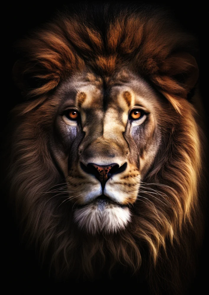 Tablou canvas: Portret Realist de Leu Regal - Thumbnail 2