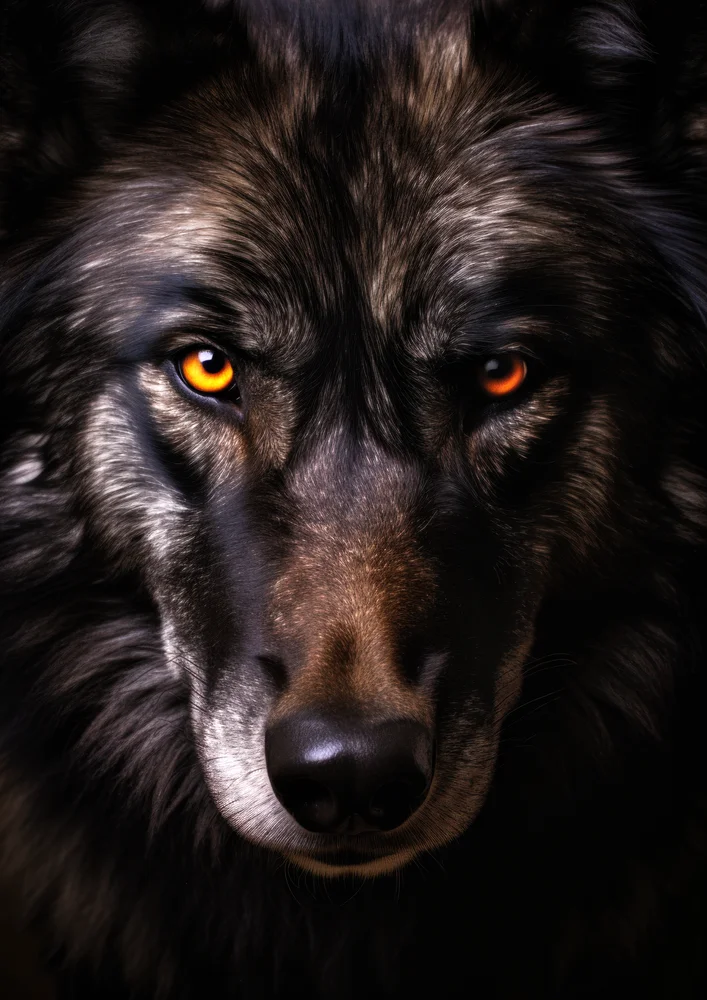 Tablou canvas: Privire Intimidantă de Lup - Thumbnail 2