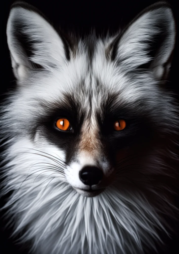 Tablou canvas: Portret Vulpes cu Ochi Portocalii Strălucitori - Thumbnail 2