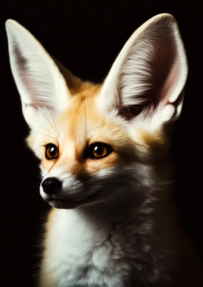 Tablou canvas: Portret Vulpe Fennec în Lumină Caldă - Thumbnail 2