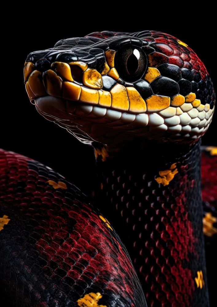 Tablou canvas: Portret de Șarpe în Culori Intense - Thumbnail 2