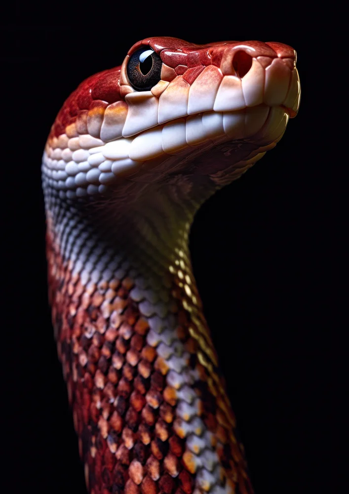 Tablou canvas: Portret de Șarpe în Detalii Realiste - Thumbnail 2