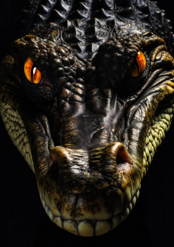 Tablou canvas: Portret de Crocodil cu Privire Intimidantă - Thumbnail 2