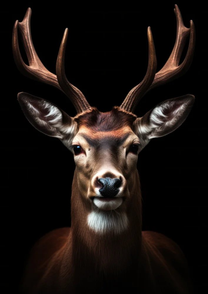 Tablou canvas: Portret Cerb în Lumină Dramatică - Thumbnail 2