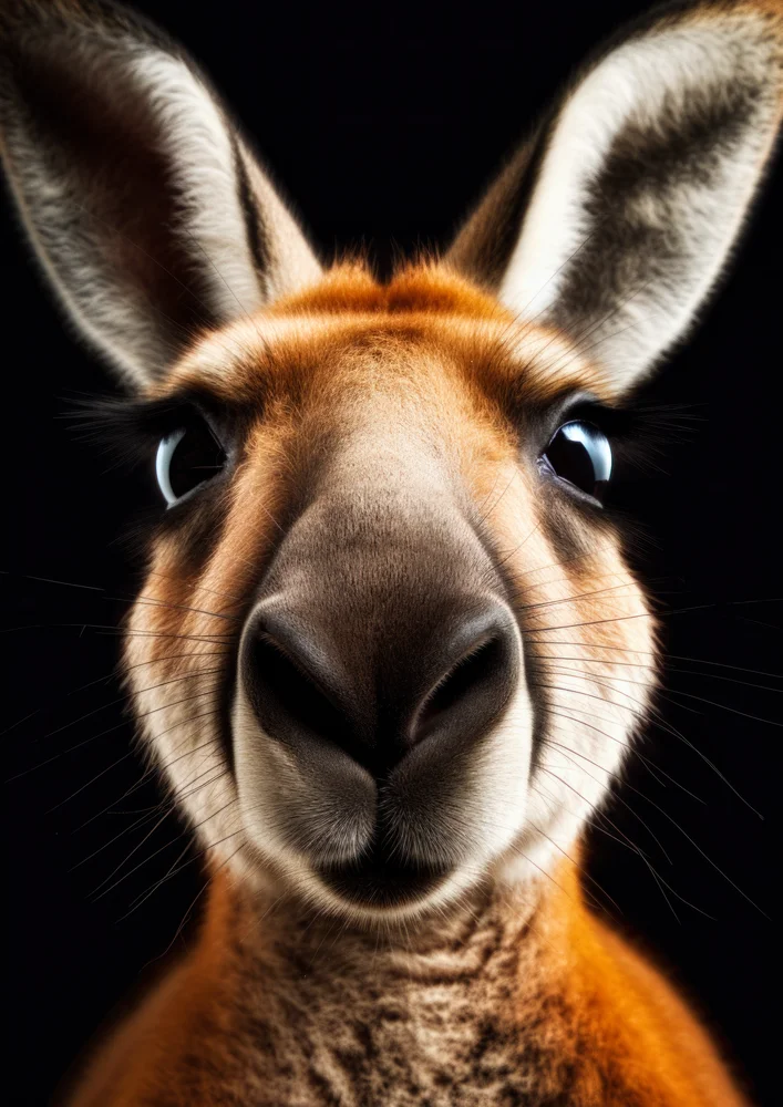 Tablou canvas: Portret Kangur în Detalii Realiste - Thumbnail 2