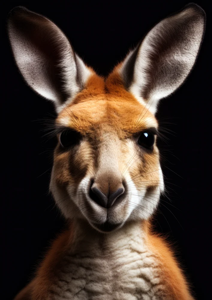 Tablou canvas: Portret Realist de Cangur în Lumini și Umbre - Thumbnail 2