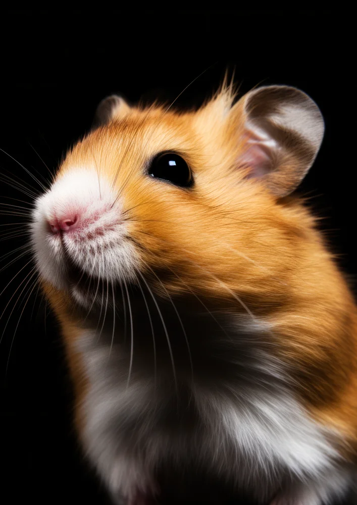 Tablou canvas: Portret Hamster în Lumină Dramatică - Thumbnail 2