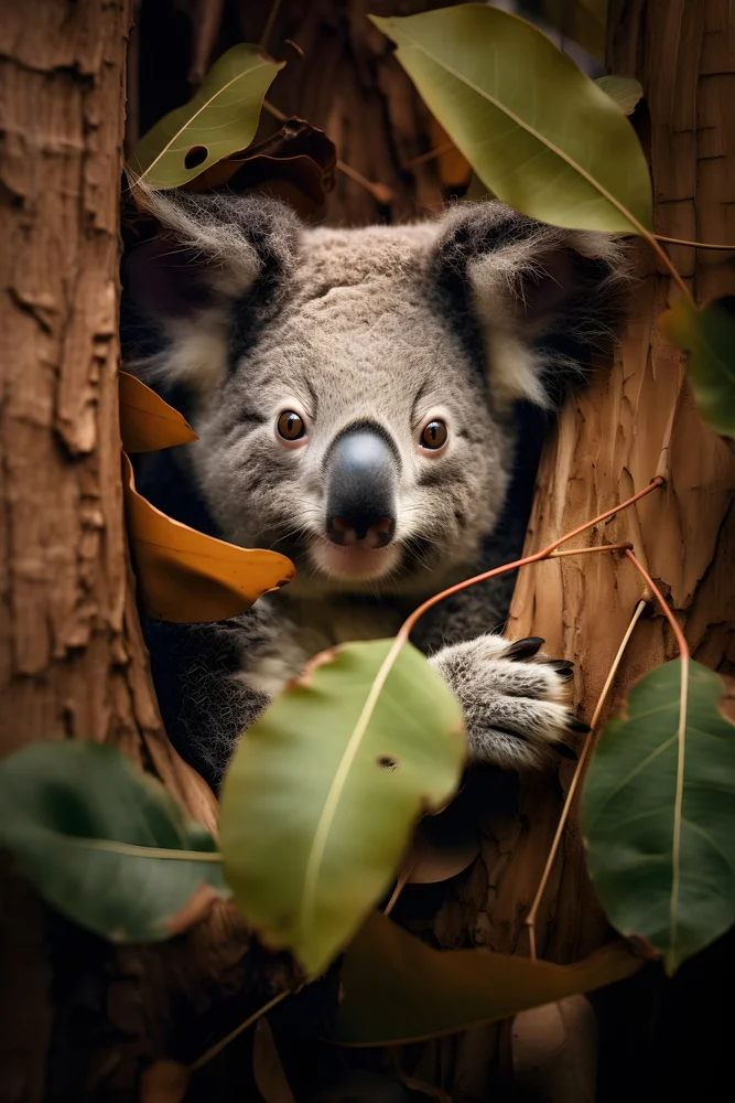 Tablou canvas: Koala între Frunze de Eucalipt - Thumbnail 2