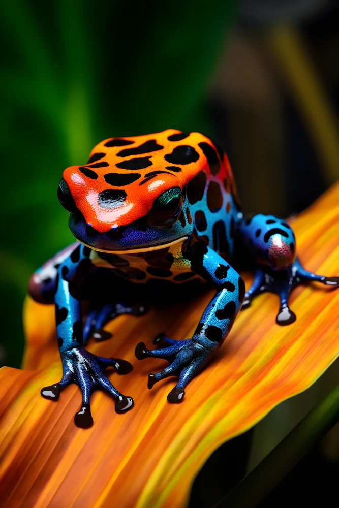Tablou canvas: Broască Dendrobates în Culori Vibrante - Thumbnail 2