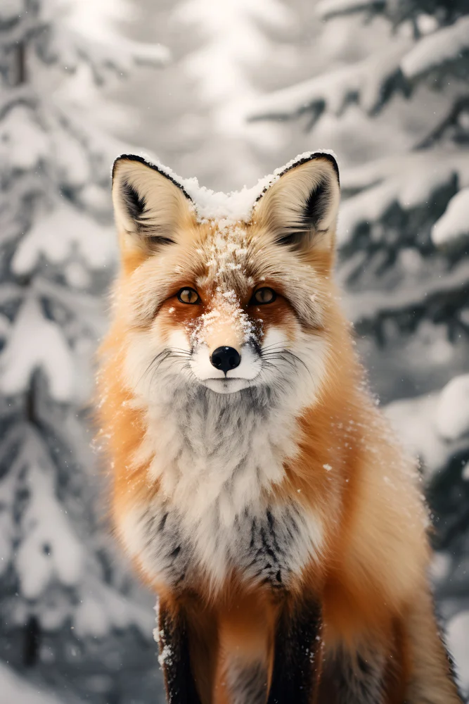 Tablou canvas: Vulpe în Peisaj de Iarnă - Thumbnail 2