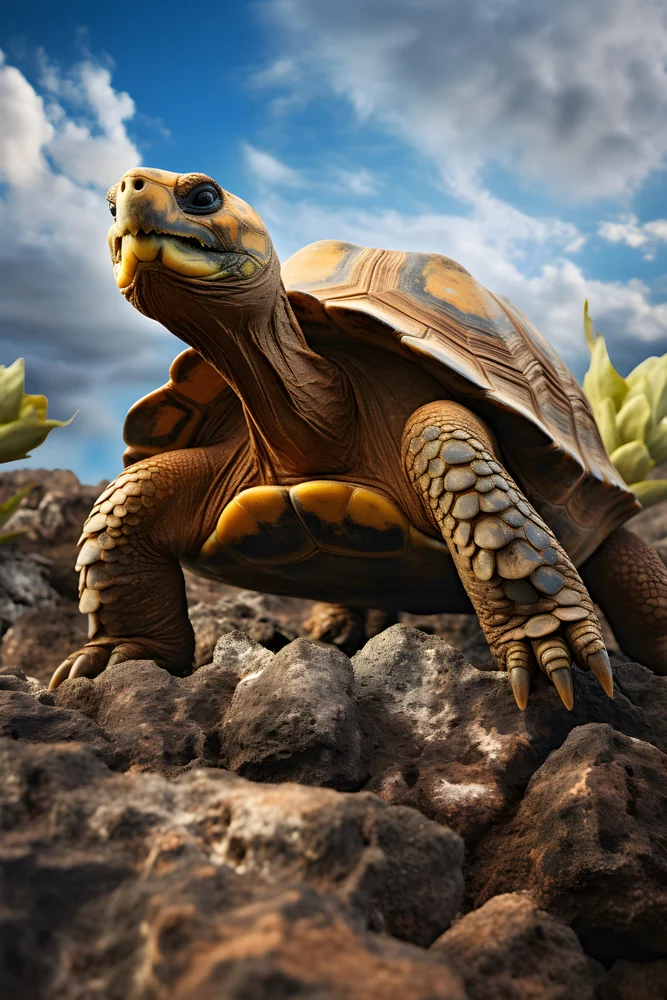 Tablou canvas: Broască Țestoasă Printre Rocile Naturale - Thumbnail 2