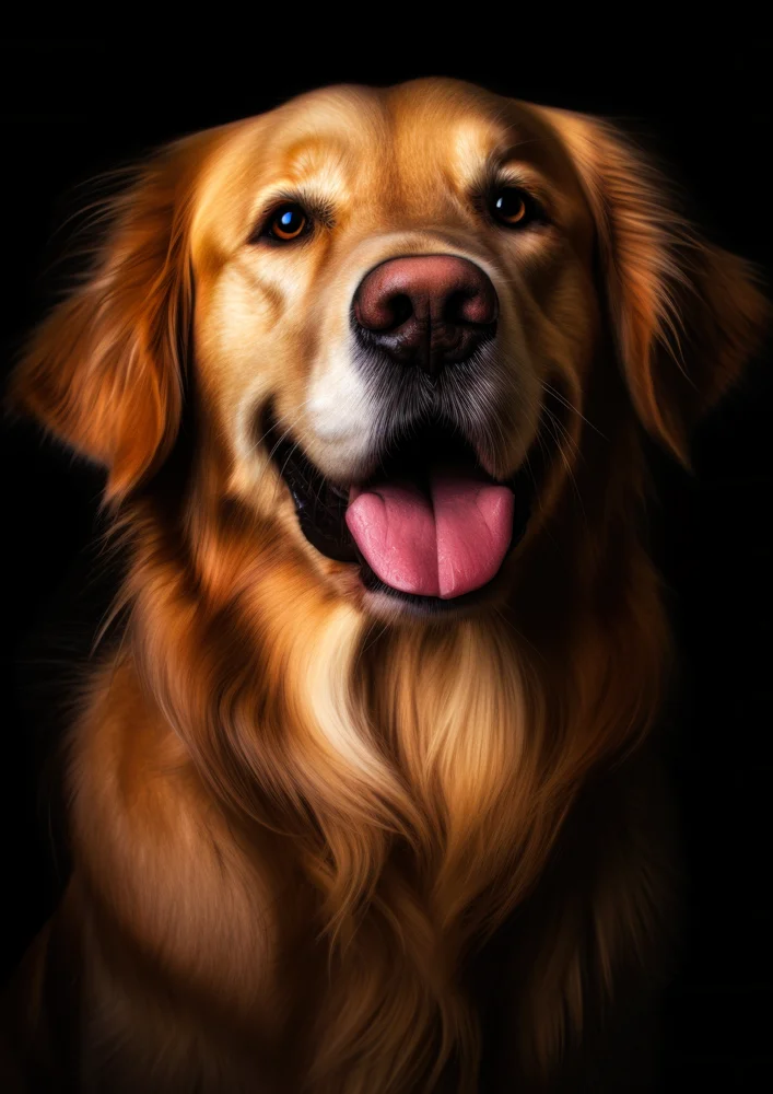 Tablou canvas: Portret Realist de Golden Retriever - Thumbnail 2
