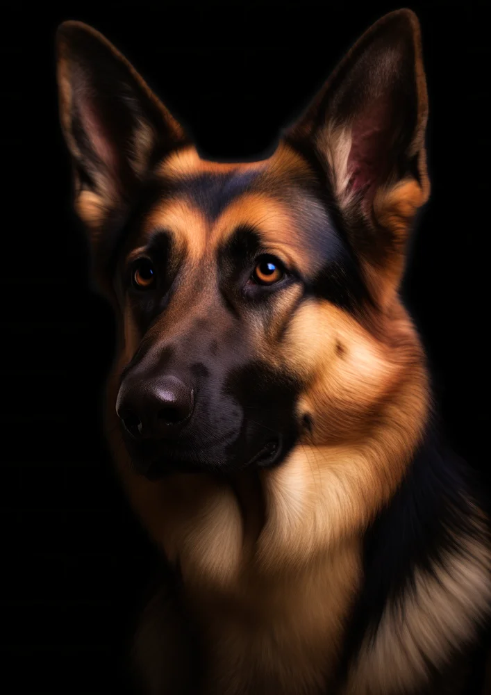 Tablou canvas: Portret Realist de Ciobănesc German - Thumbnail 2