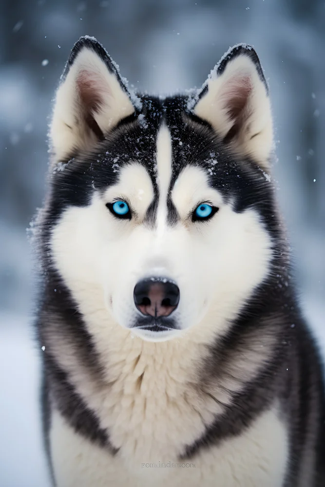 Tablou canvas: Portret Husky în Zăpadă - Thumbnail 2