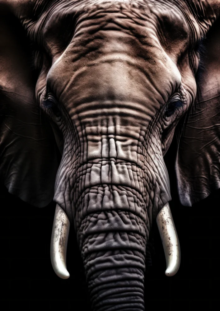 Tablou canvas: Portret Realist de Elefant - Thumbnail 2
