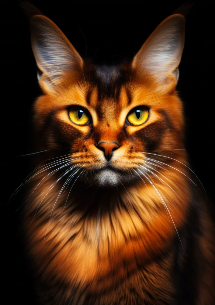 Tablou canvas: Portret Pisică cu Blană Aurie - Thumbnail 2