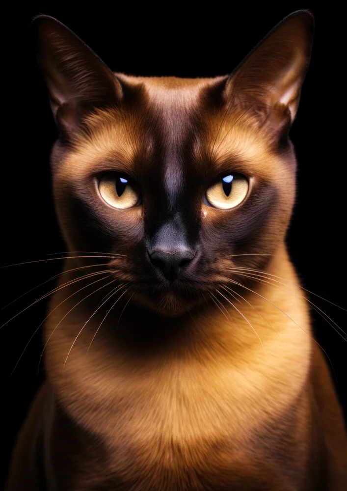 Tablou canvas: Portret Felin în Contrast Întunecat - Thumbnail 2