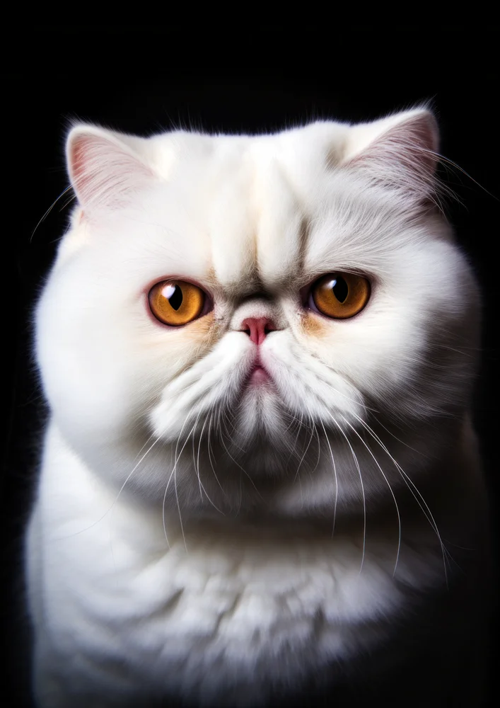 Tablou canvas: Portret Pisică Albă cu Ochi Aurii - Thumbnail 2