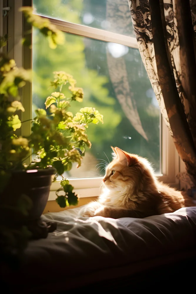 Tablou canvas: Pisică la Fereastra Însorită - Thumbnail 2
