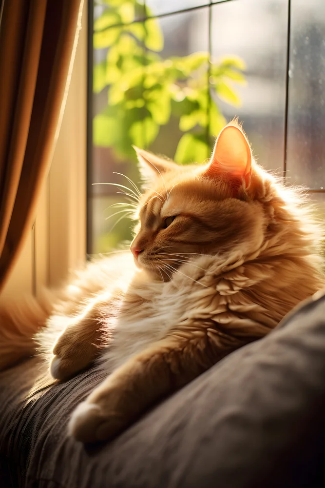 Tablou canvas: Pisică Răsfățată la Fereastră - Thumbnail 2