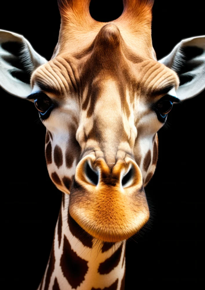 Tablou canvas: Portret Realist Girafă în Prim Plan - Thumbnail 2