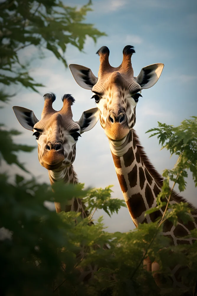 Tablou canvas: Giraffe Curiozitate în Natură - Thumbnail 2